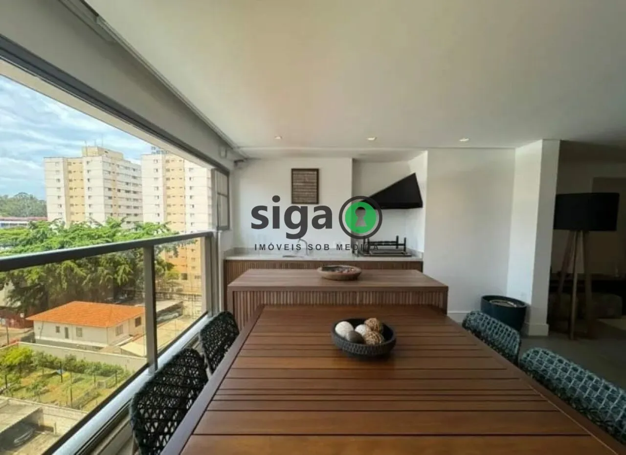 Imagem Apartamento à venda no Brooklin - 157 m² | 3 suítes | Varanda gourmet | Alto padrão