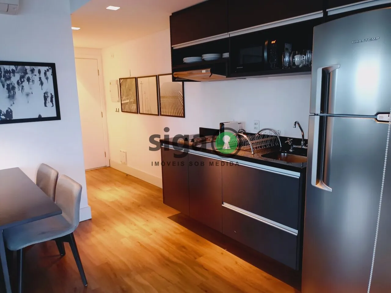 Imagem Apartamento Mobiliado com 1 quarto, 2 banheiros e 1 vaga para alugar no Brooklin
