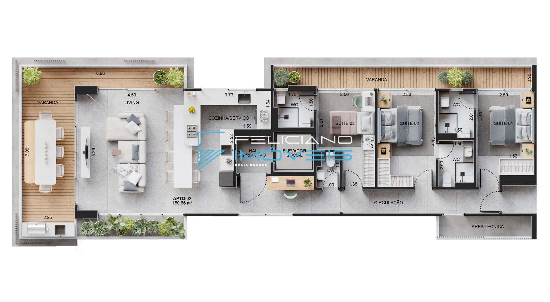 Imagem Apartamento com 3 dorms, Boqueirão, Praia Grande - R$ 1.77 mi, Cod: 1538
