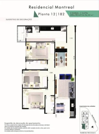 Imagem Apartamento para Venda em Mongaguá, Jardim Praia Grande, 3 dormitórios, 1 suíte, 1 banheiro, 2 vagas