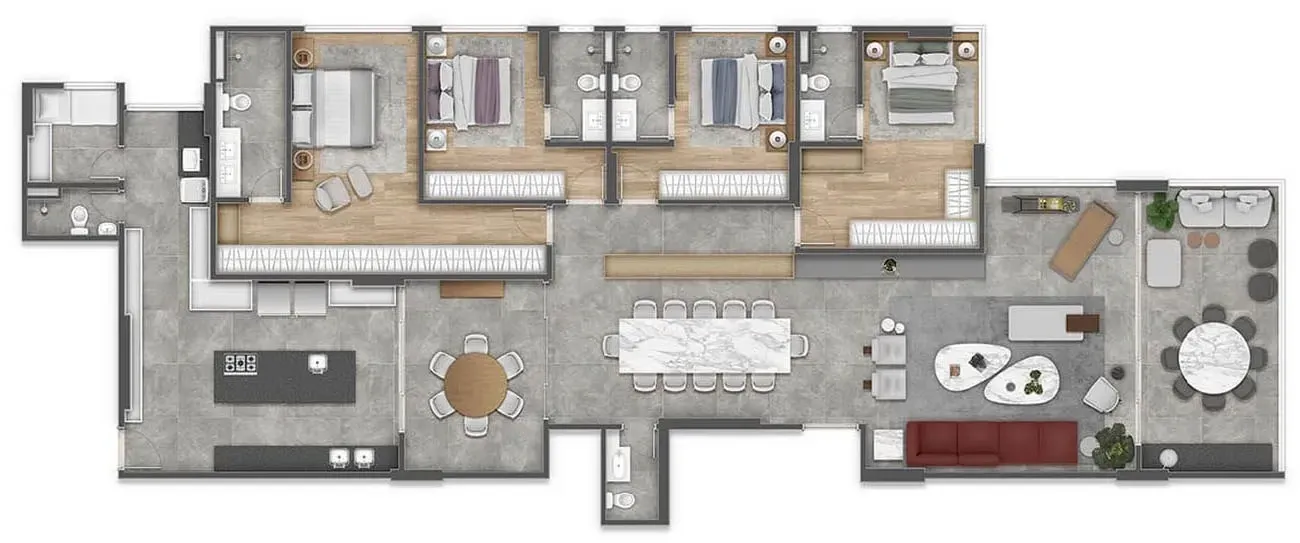 Imagem Apartamento com 4 Quartos à Venda, 265,26 m² em Jacarecica - Maceió