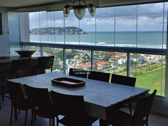 Imagem Imperdível! Lindo apartamento no Ocean Front estuda permuta, 4 suítes na Enseada, Guarujá-SP - 169m², 2 salas, 5 banheiros, 3 vagas.