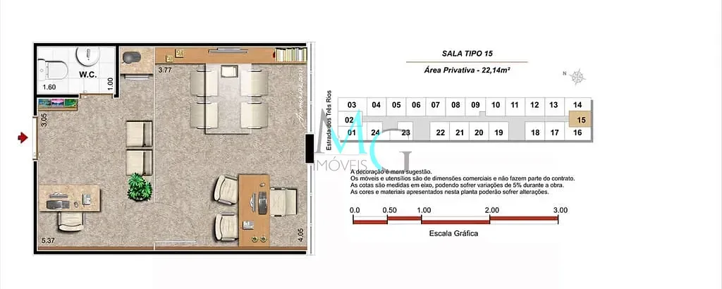 Imagem Sala à venda 1 Vaga 22.07M² Freguesia (Jacarepaguá) Rio de Janeiro - RJ