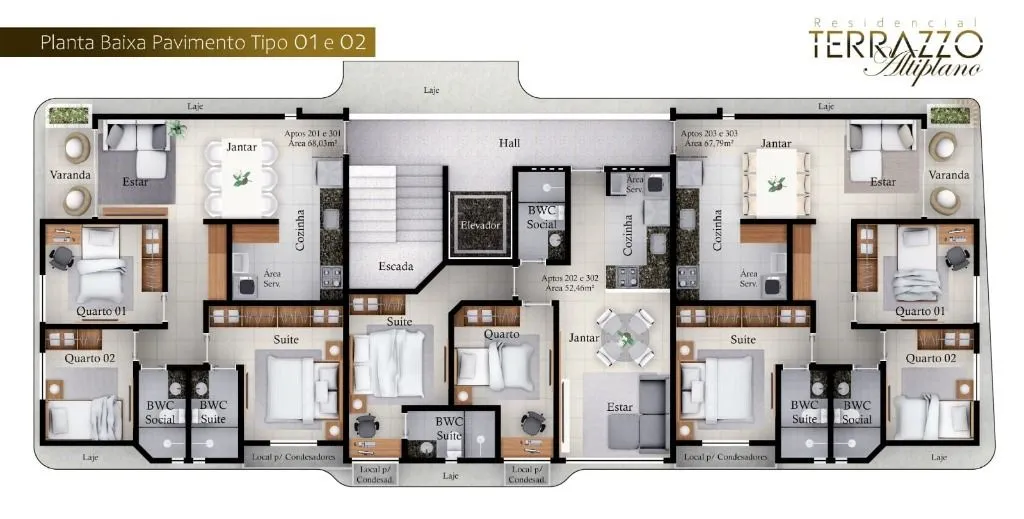 Imagem Apartamento à venda, 68 m² por R$ 470.987,00 - Altiplano Cabo Branco - João Pessoa/PB