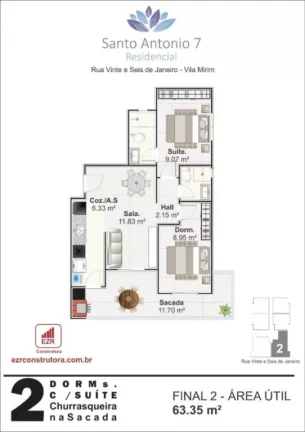 Imagem OPORTUNIDADE INCRÍVEL!!! Apartamento na Mirim 2 dormitórios!