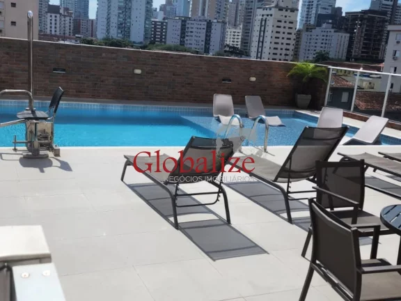 Imagem Apartamento à venda com 44m², 1 quarto, varanda, lazer completo por R$625.000,00 no Campo Grande em Santos