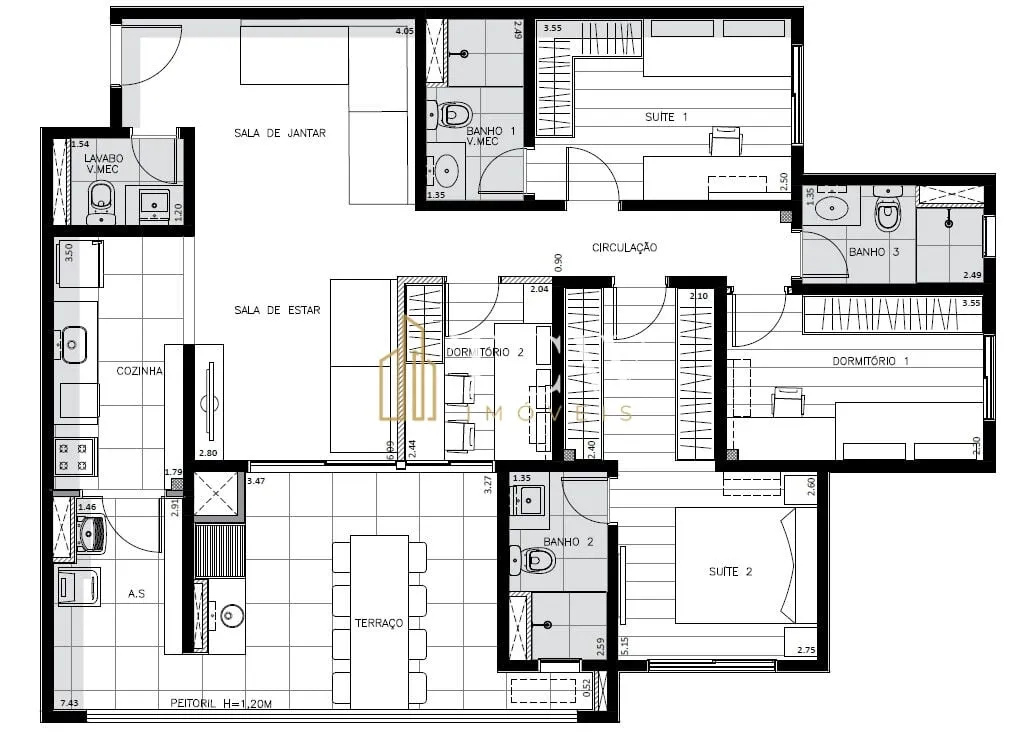Imagem Apartamento Mobiliado na Vila Mariana | 2 Dorms sendo 1 Suíte | 68 m² | 2 Vagas | São Paulo/SP