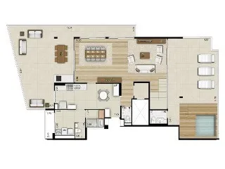 Imagem Apartamento de Luxo no Condomínio Design Campo Belo: 3 Suítes, 3 Vagas, 210m² - Locação em SP
