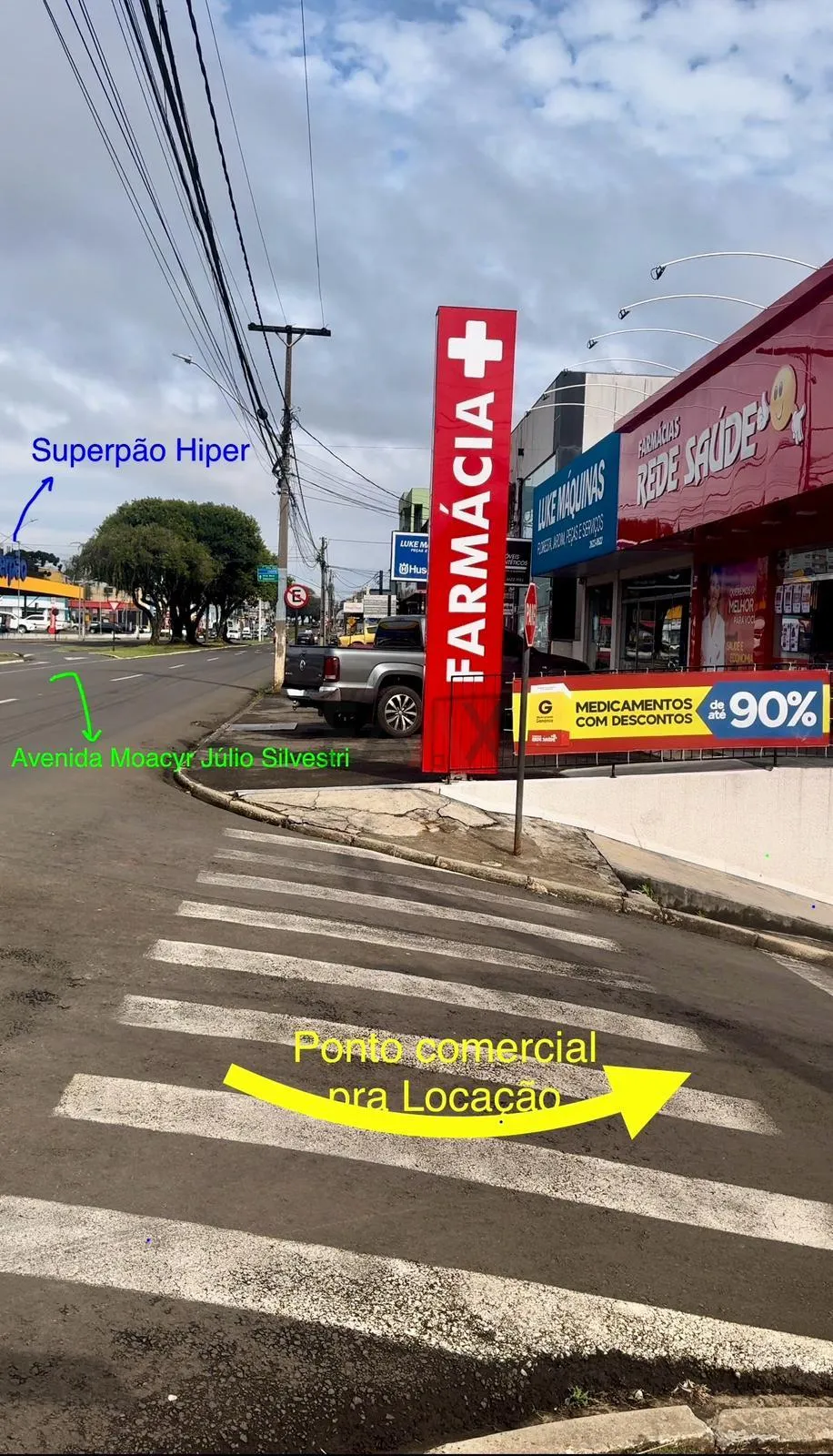 Imagem Sala Comercial de Esquina para locação no centro GUARAPUAVA - PR