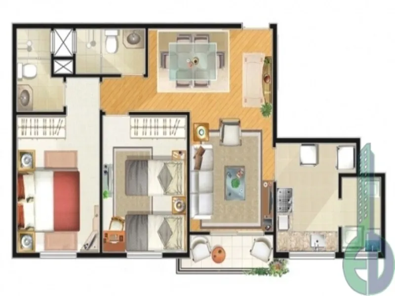 Imagem Condomínio La Traviata São Caetano do Sul Sp, apartamento com 2 quartos em São Caetano