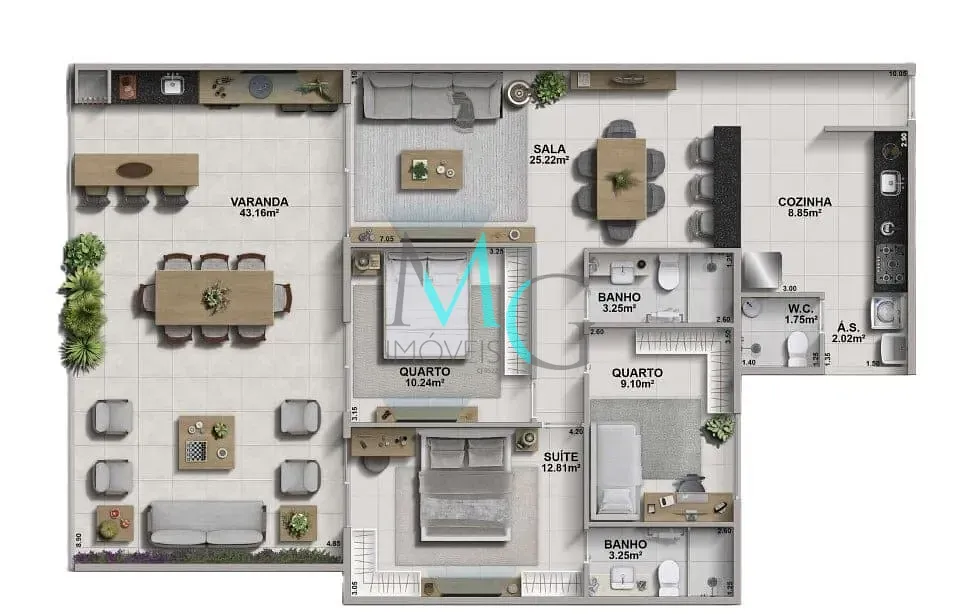 Imagem Apartamento à venda 3 Quartos 1 Suite 2 Vagas 132.31M² Recreio dos Bandeirantes Rio de Janeiro - RJ | Aveiro