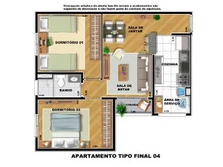 Imagem Apartamento de 2 quartos no Condomínio Villagio di Modena em Santa Terezinha, São Bernardo do Campo-SP
