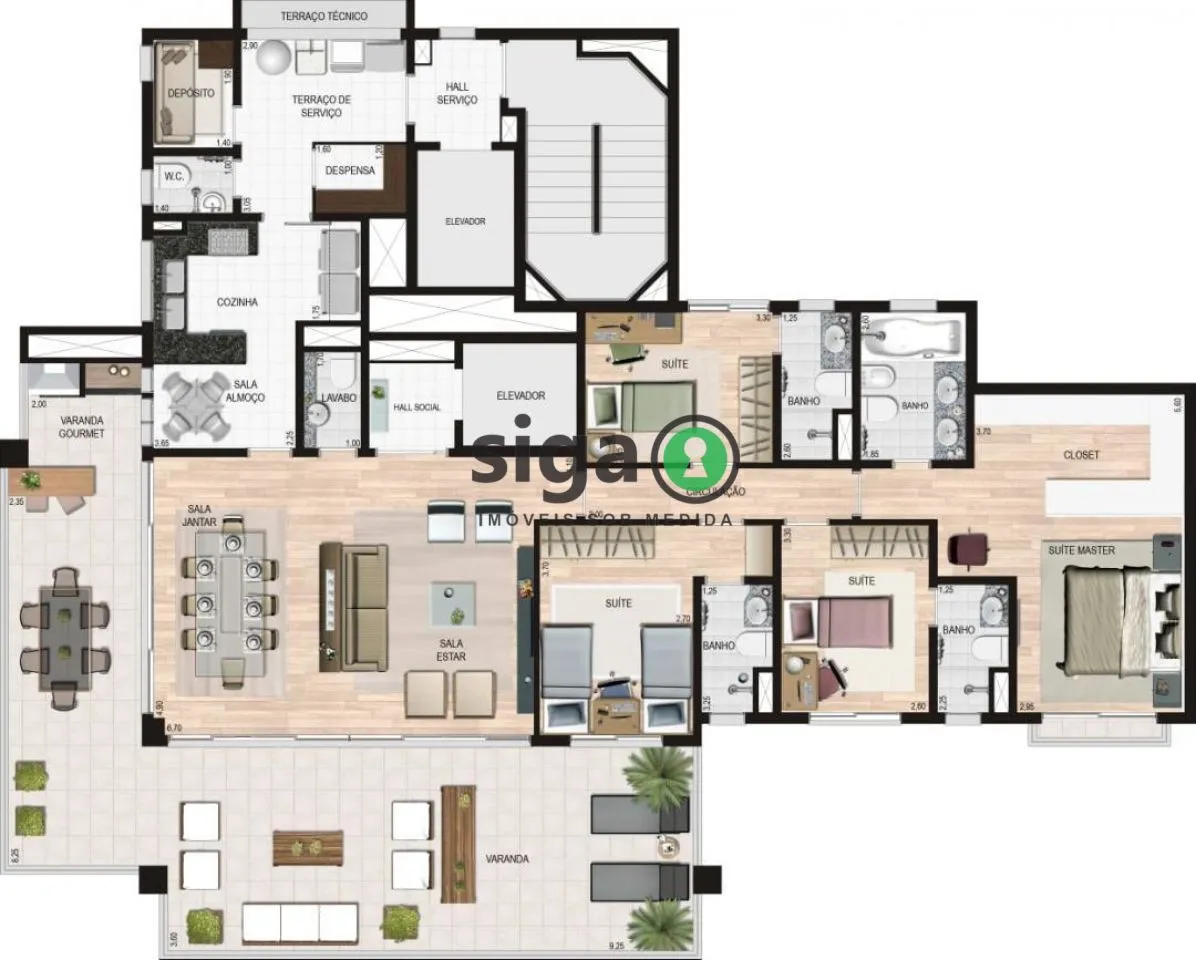 Imagem Apartamento a venda no Alto da Boa Vista com 4 quartos