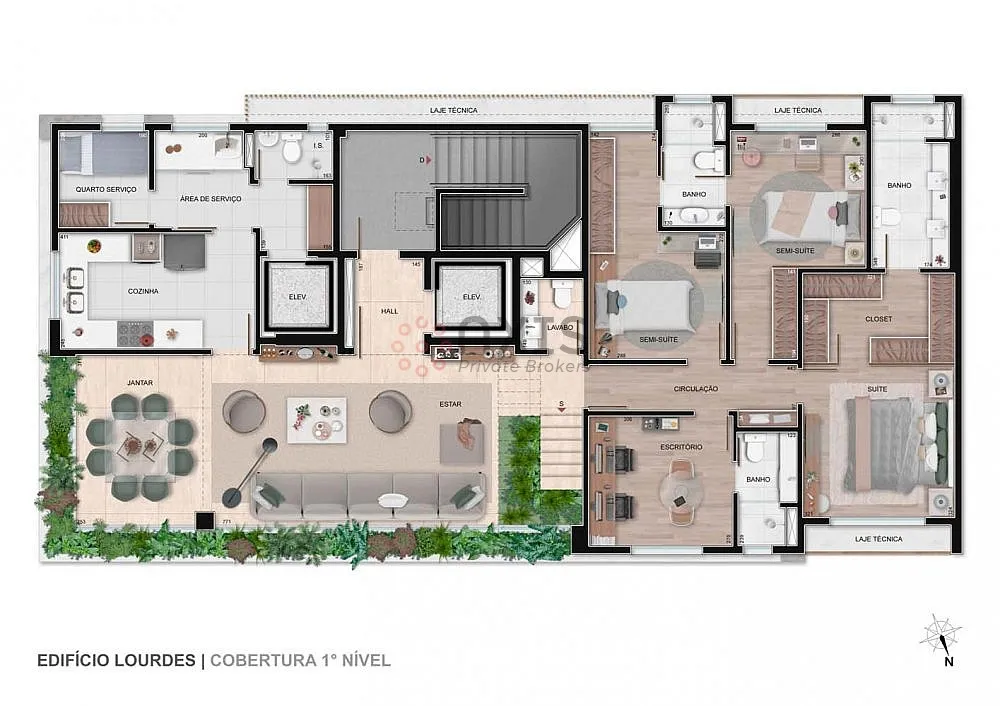 Imagem Apartamento 4 quartos em Lourdes - Lazer completo