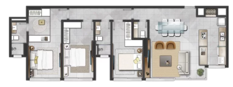 Imagem Apartamento à venda em Torres, Predial, com 3 quartos, 110,6m²