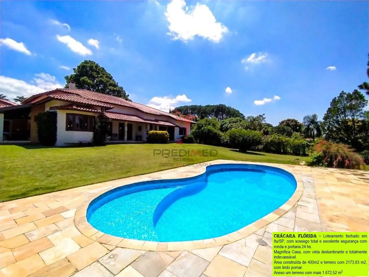 Imagem VENDO Magnífica Casa plana em Itu/SP, com piscina , vista deslumbrante e sossego total