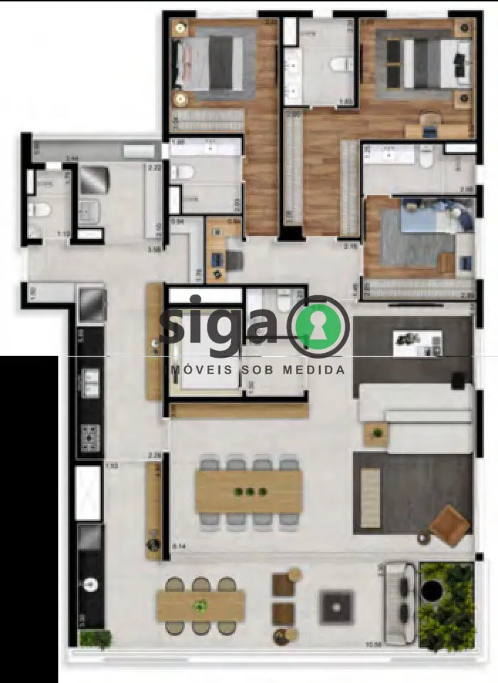 Imagem Apartamento à venda na Chácara Klabin de 184m² com 3 suítes e 3 vagas - São Paulo