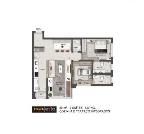 Imagem LEDGE BROOKLIN - EXTO - Studio de 40m², ótima localização, próximo ao Shopping D...D e da Berrini!!