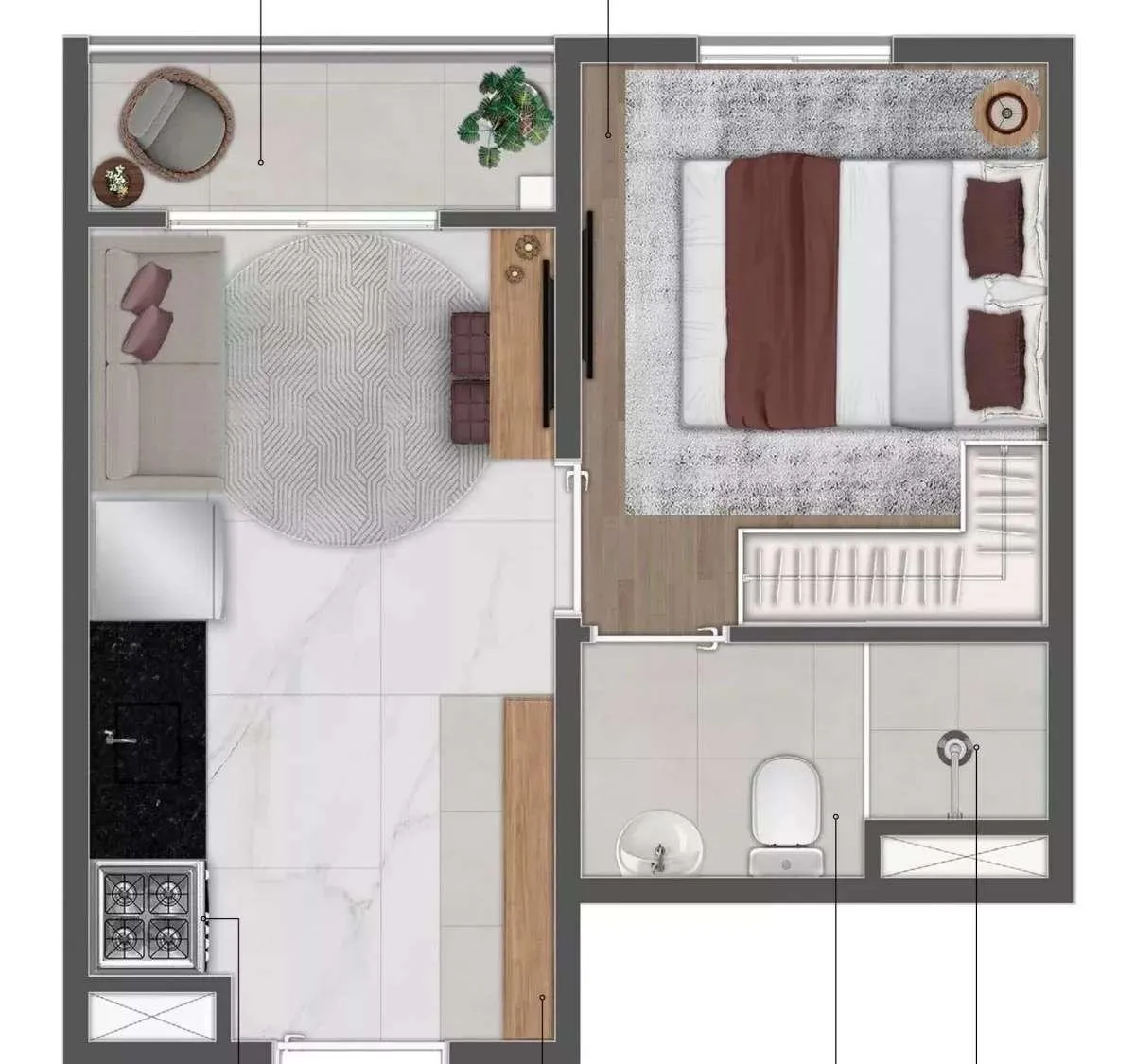Imagem Apartamento 1 dormitórios Mundo Apto Voluntários da Pátria - Santana - São Paulo
