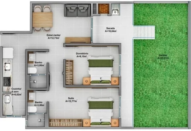 Imagem Manhattan Residence - Apartamento à venda no bairro Ingleses do Rio Vermelho - Florianópolis/SC