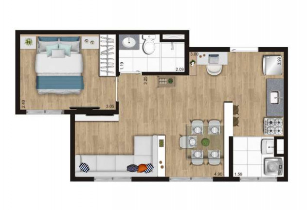 Imagem Apartamento com 2 Quartos à Venda, 36 m² em Vila Campestre - São Paulo