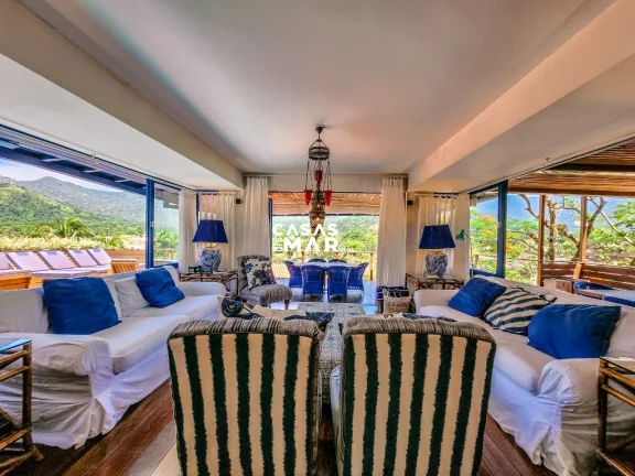 Imagem Luxuosa casa em condomínio à venda em Angra dos Reis-RJ, bairro Frade (Cunhambebe), 5 quartos, 5 suítes, 2 salas, 1 vaga, 470m².