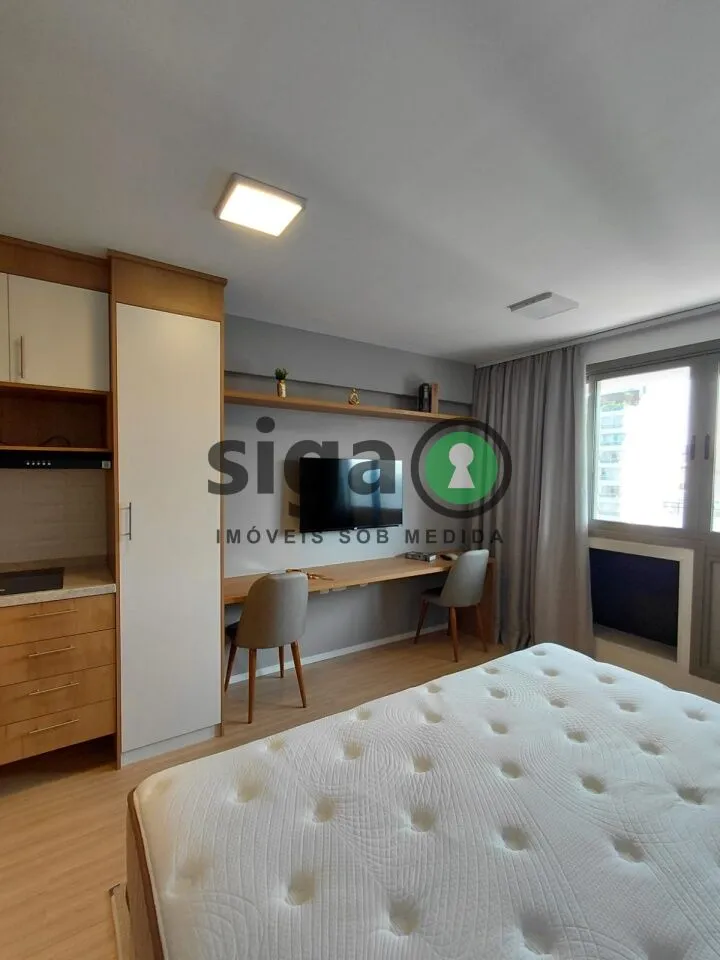 Imagem Studio decorado e mobiliado, pronto para morar, em uma das localizações mais desejadas de Moema.
