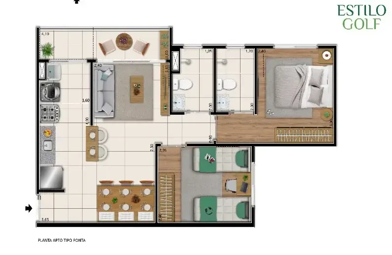 Imagem Apartamento com 2 Quartos à Venda, 50 m² em Novo Aleixo - Manaus