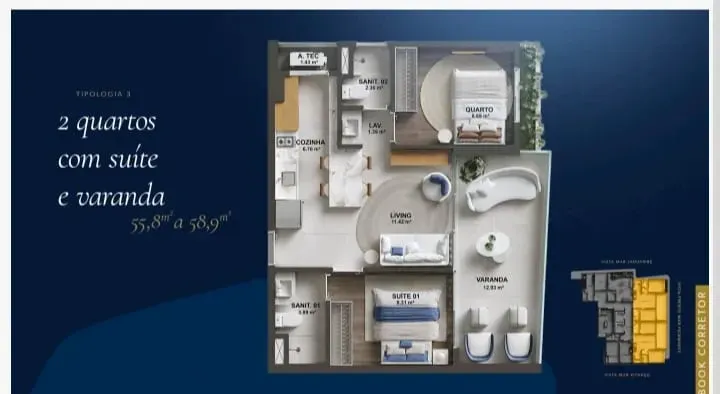 Imagem Apartamento com 2 Quartos à Venda, 55 m² em Pituaçu - Salvador