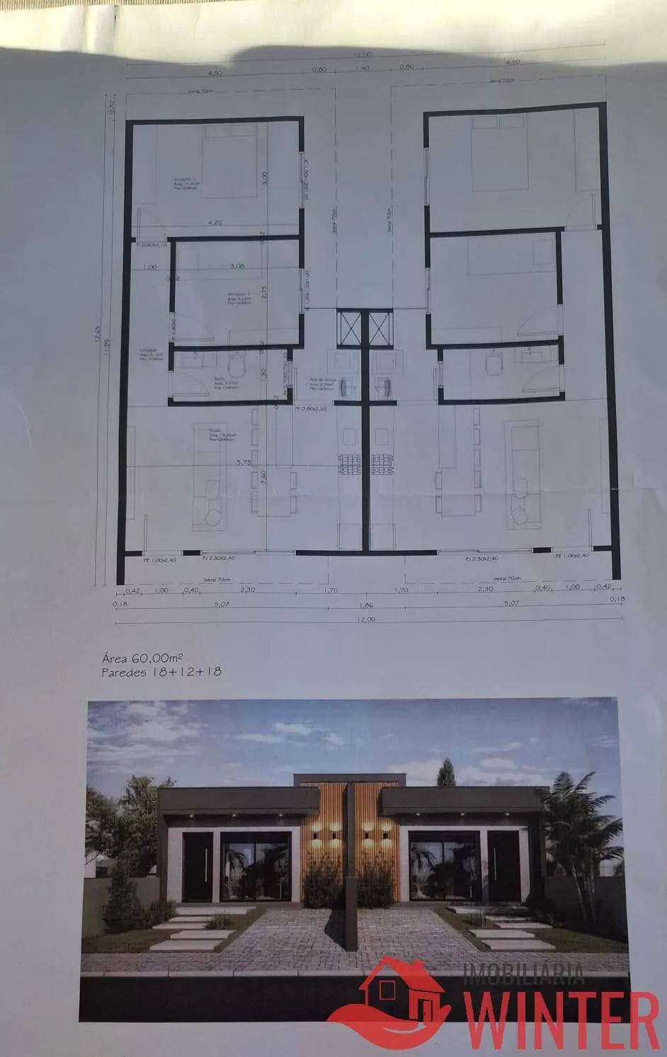Imagem Casa nova com 60,00m² de 2 quartos, Matiel, Feliz.