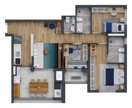 Imagem ZEIT BROOKLIN - SETIN - Studio de 25 (NR) a Aptos de 86m², em localização estratégica do Brooklin!