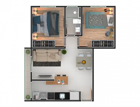 Imagem Apartamento com 2 Quartos à Venda, 48 m² em Vila Oliveira - Mogi das Cruzes