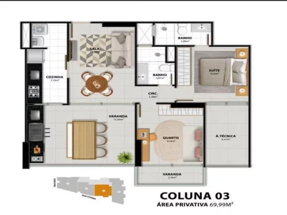 Imagem APARTAMENTO COM 3 QUARTOS E 2 SUÍTES NA PRAIA DO MORRO GUARAPARI ES