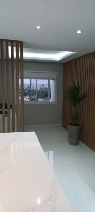 Imagem Apartamento 90 M², 3Q, 1 Suíte, 2 Banheiros, 1 Vaga, Semi-mobiliado, Luminárias, Led, Cozinha com ilha.