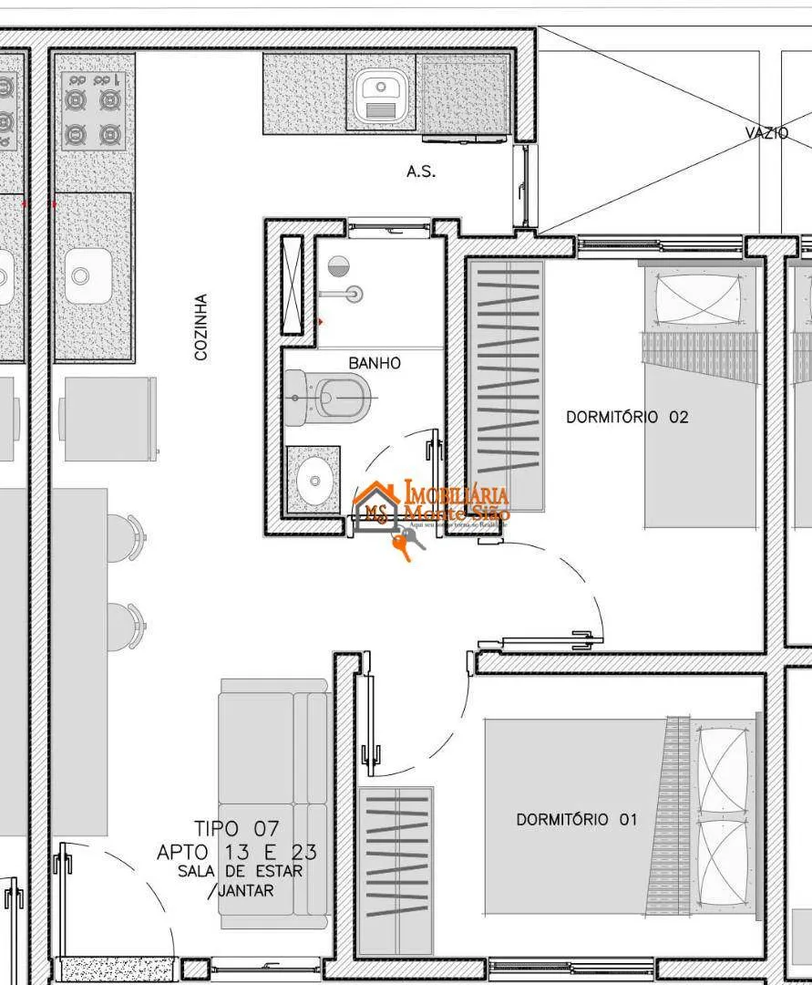 Imagem Apartamento com 2 dormitórios à venda, 33 m² por R$ 239.900 - Vila Constança - São Paulo/SP