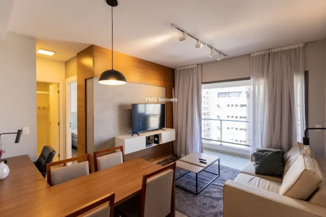 Imagem Apartamento à venda e locaçõa na Consolação, São Paulo-SP: 1 quarto, 1 sala, 1 banheiro, 1 vaga de garagem, 49m² de área.