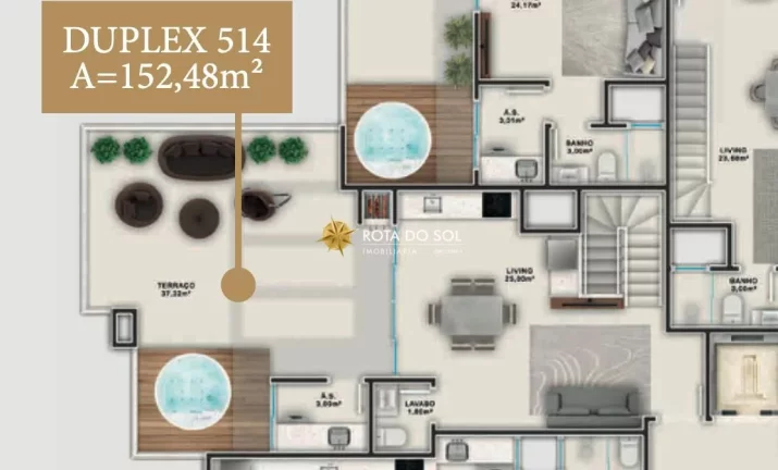 Imagem Gralha Azul Residence Cobertura nova 3 dormitórios à venda Praia Bombas