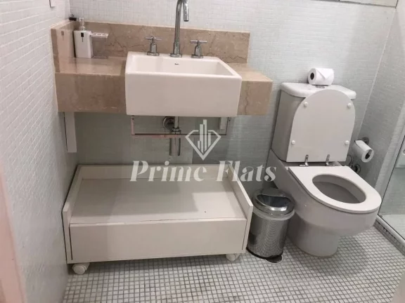 Imagem Flat disponível para locação no Transamérica Prime International Plaza no Jardim Paulista, com 45m², 1 dormitório e 1 vaga