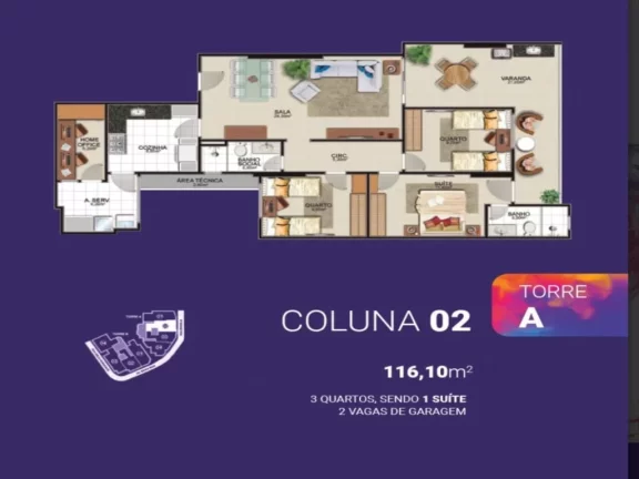 Imagem Lançamento Apartamento com 3 quartos e 1 suíte na praia com venda facilitada