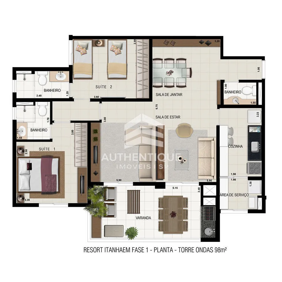 Imagem RESORT ITANHAÉM - Apartamento à venda no bairro Centro - Itanhaém/SP