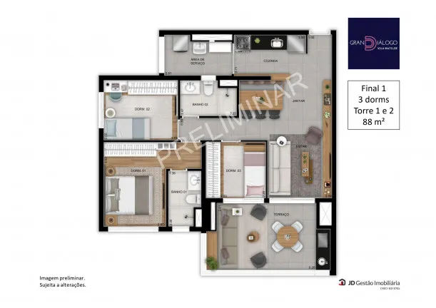 Imagem Apartamento com 3 Quartos à Venda, 88 m² em Vila Matilde - São Paulo