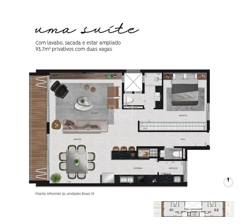 Imagem Lançamento para Venda - 93.7m², 2 dormitórios, sendo 1 suites, 2 vagas - Petrópolis