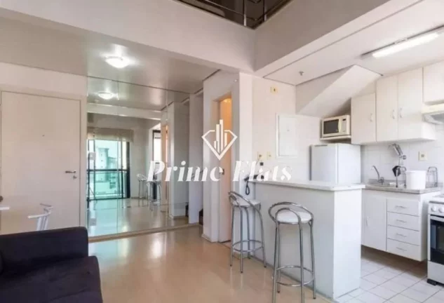 Imagem Flat disponível para venda no International Duplex Residence em Moema, com 42m², 1 dormitório e 1 vaga de garagem