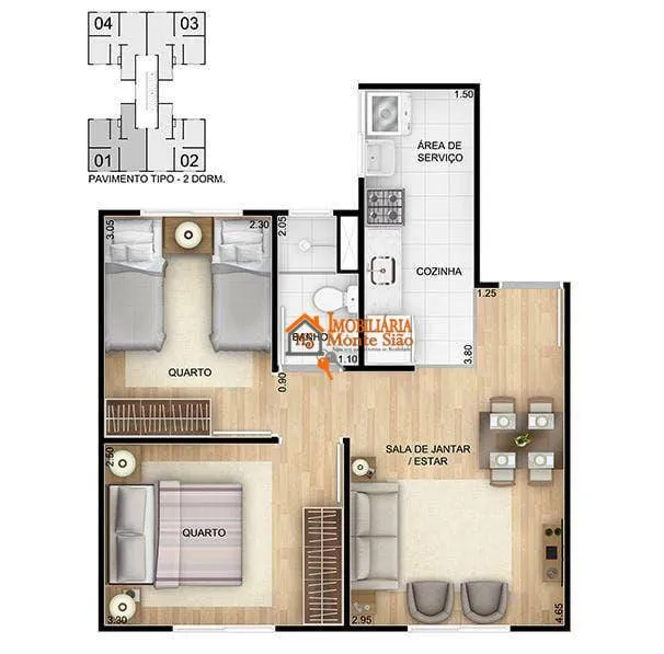 Imagem Apartamento com 2 dormitórios à venda, 39 m² por R$ 200.000,00 - Vila Nova Bonsucesso - Guarulhos/SP