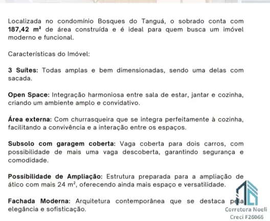 Imagem Sobrado novo 03 SUÍTES, em ótima localização no Pilarzinho em Curitiba PR