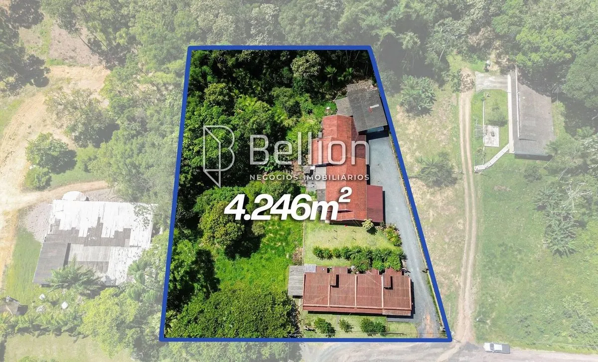 Imagem Conjunto de casas e terreno com 4.246m² no bairro Divinéia - Rio dos Cedros