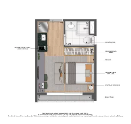 Imagem IS VILA BUARQUE - MAC - Studio de 26m² (Unidade de Revenda), 10 min a pé da Universidade Mackenzie!