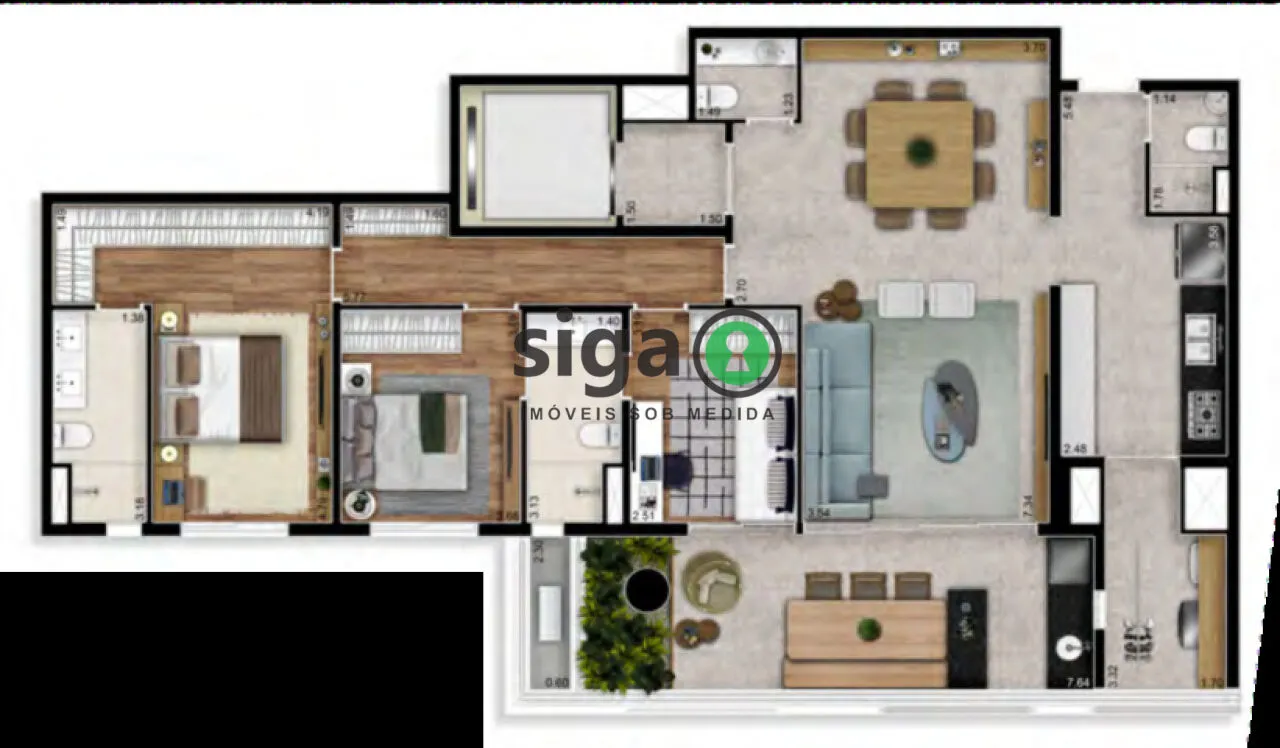 Imagem Apartamento à venda na Chácara Klabin de 140m² com 3 suítes e 2 vagas - São Paulo