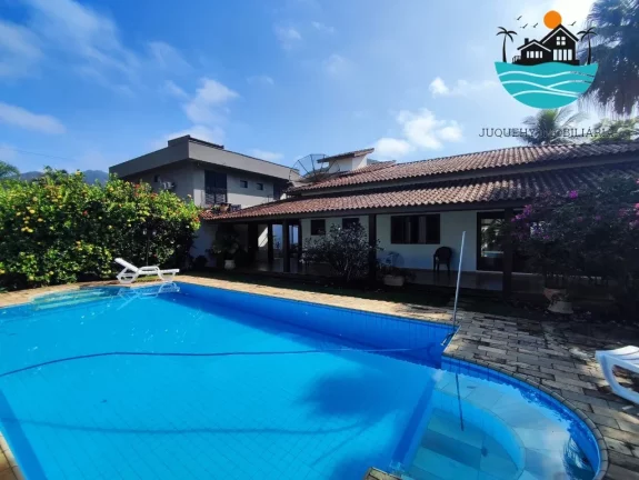 Imagem Casa para Alugar em Juquehy, 400 metros da praia, piscina, churrasqueira, 6 dormitórios, Max 15 pessoas | Juquehy Imobiliária