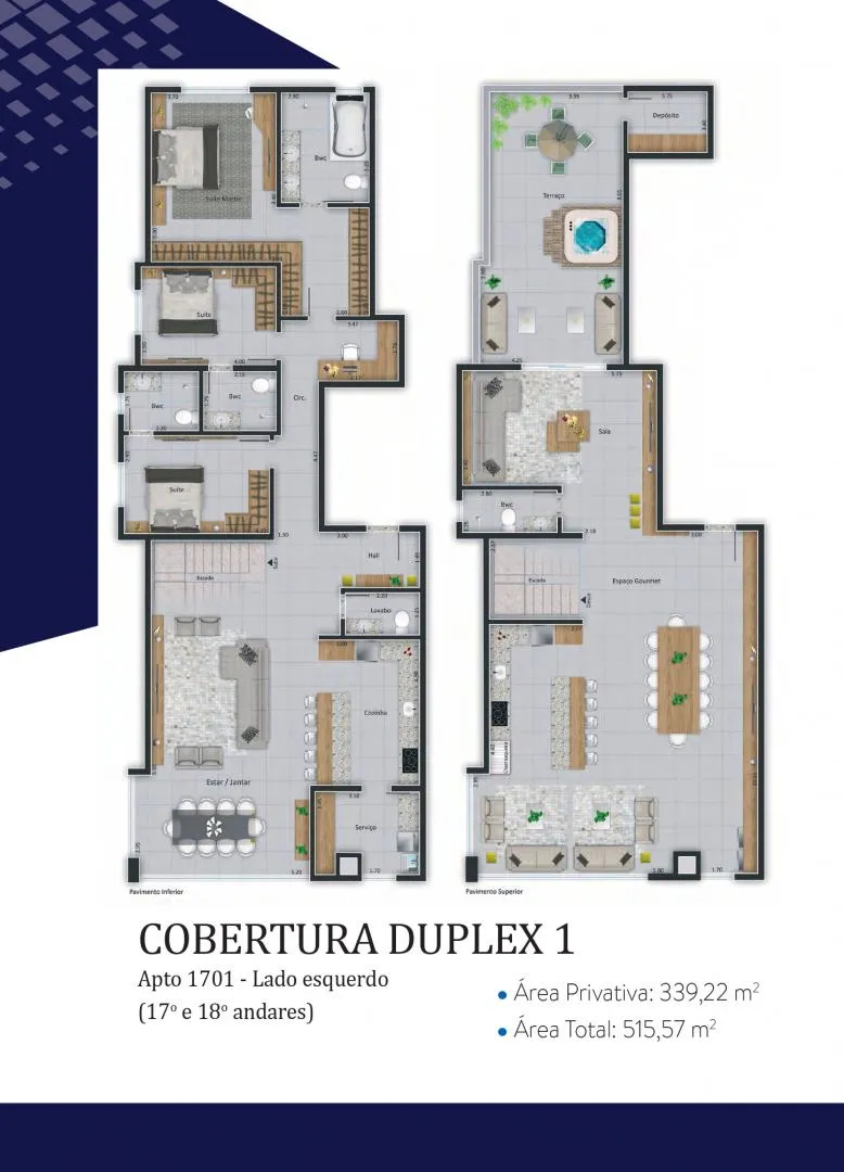 Imagem Lançamento: Apartamento no EDIFÍCIO LONDON RESIDENCE no Bairro Coqueiral em Cascavel - 178.63m² com portaria 24h